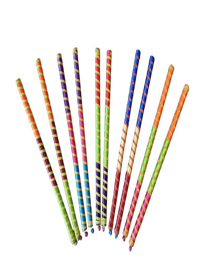 Trending Hut Navratri Celebrations Wooden Decorative Dandiya Stick for Garba | Handmade Wooden Dandiya for Navratri & Dandiya Raas - Image 1