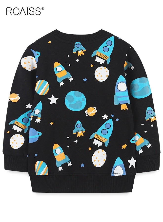 رويس بلوزة أنيقة للأولاد الصغار، بلوزة برقبة مستديرة وأكمام طويلة بنقشة جميلة، مناسبة للارتداء اليومي أو أي مناسبة - Image 3