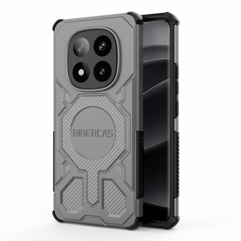بيبركاس جراب هاتف مقاوم للصدمات Magsafe من سلسلة Real Color لهاتف Redmi Note 14 Pro+ 5G (رمادي) - Image 1