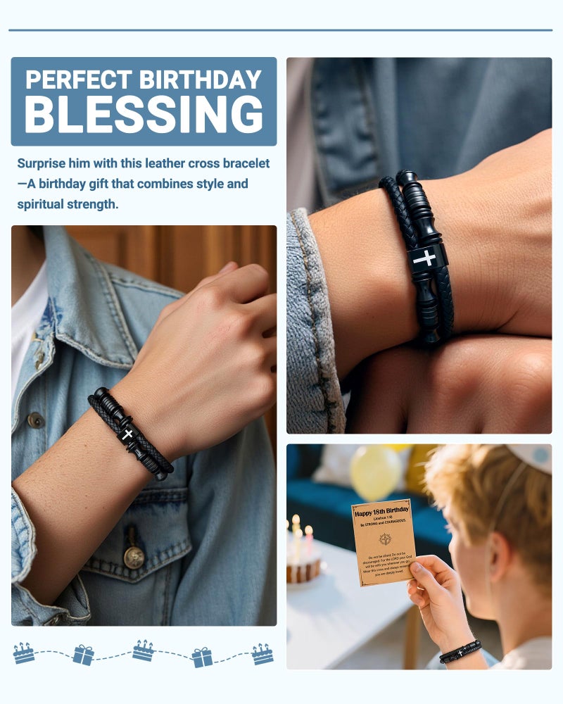 UNGENT THEM 18th Birthday Decorations Gifts for 18 Year Old Boys Teenage Happy Birthday Bracelet - Image 2