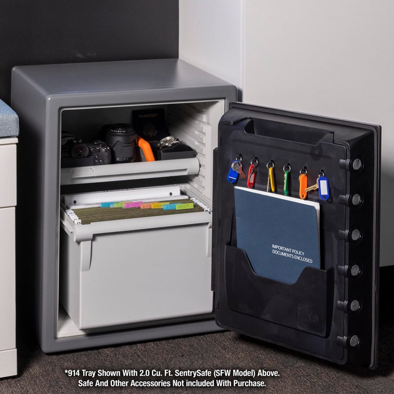 SentrySafe White Shelf Insert for SFW205 Fireproof and Waterproof Safes, Multi-Positional Shelf Storage Accessory for Safes, 914 - Image 2