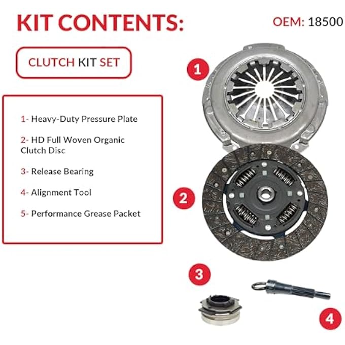 rayihni SOUTHEASTCLUTCH Clutch Kit 18500  compatible with FIAT 500 Vintage Sport Classic Pop Lounge Prima Edizione 20092018 14L GAS DOHC Naturally Aspirated - Image 4