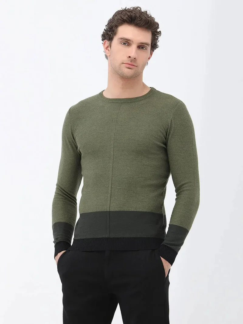 Kip Light Khaki Knitwear Sweatshirt