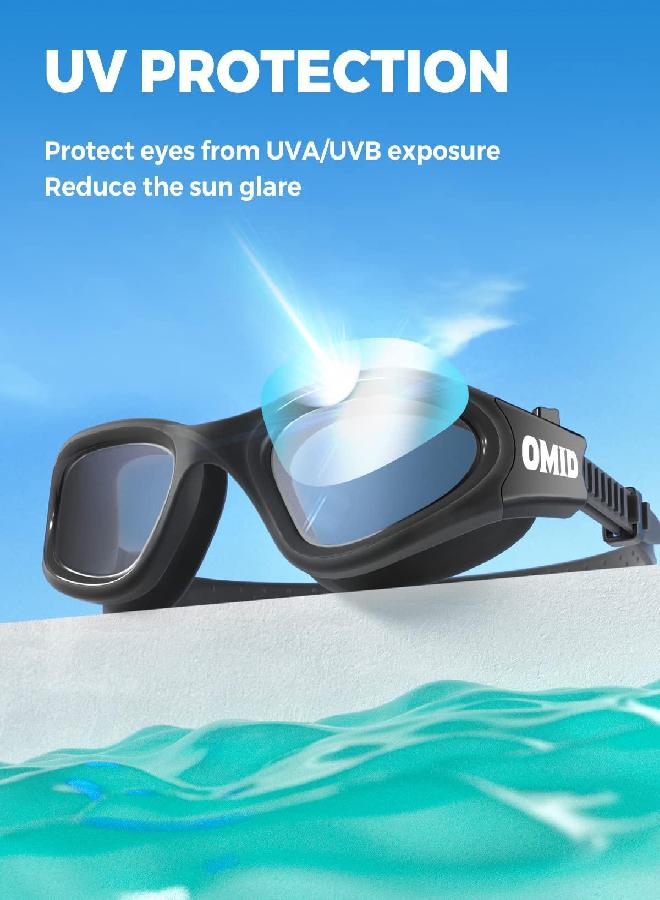 OMID Swim Goggles, Comfortable Polarized Swimming Goggles, Anti-Fog Leak Proof UV Protection Crystal Clear Vision Swim Goggles Men Women Adult (Light Smoke) - Image 3