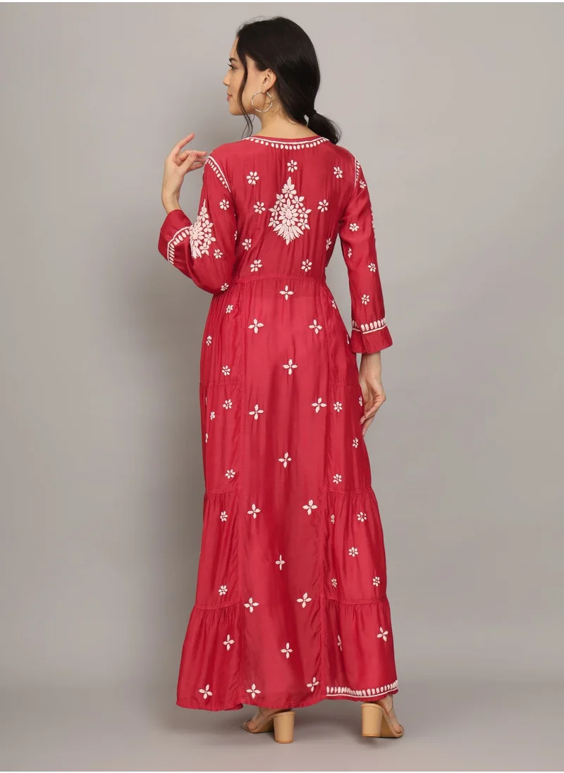 الايا جلابية شيكانكاري نسائية مطرزة يدوياً-AL4044