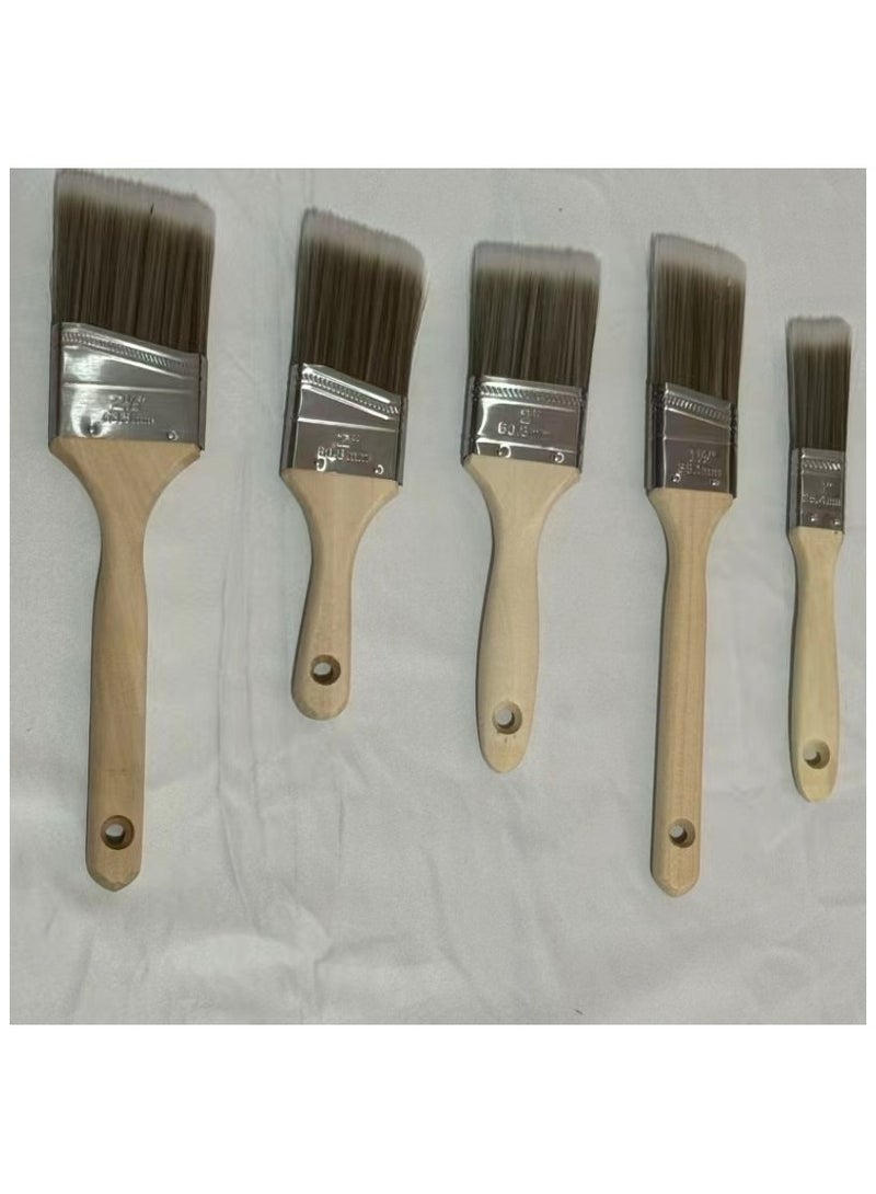 Paint Brushes 5-Pack Angle Brushes in Assorted Sizes for All Latex and Oil Paints & Stains - Home Improvement - Interior & Exterior Use - Image 3
