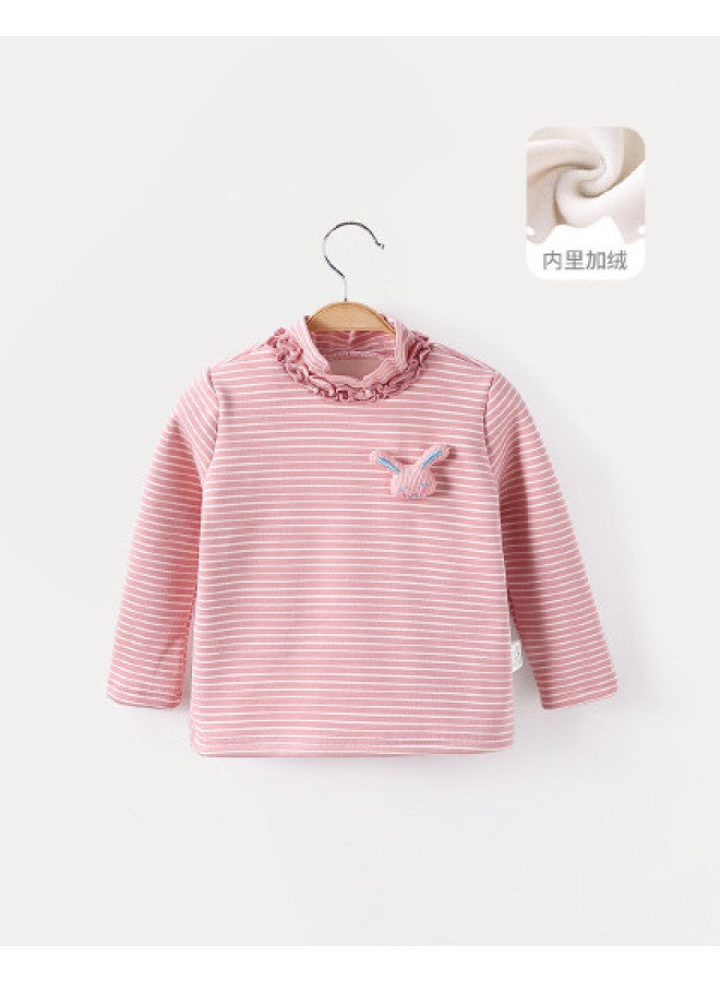 Children's Half-high Neck Autumn/winter Fleece Innerwear T-shirt Autumn Clothing Warm Top Baby Fashion - Image 1