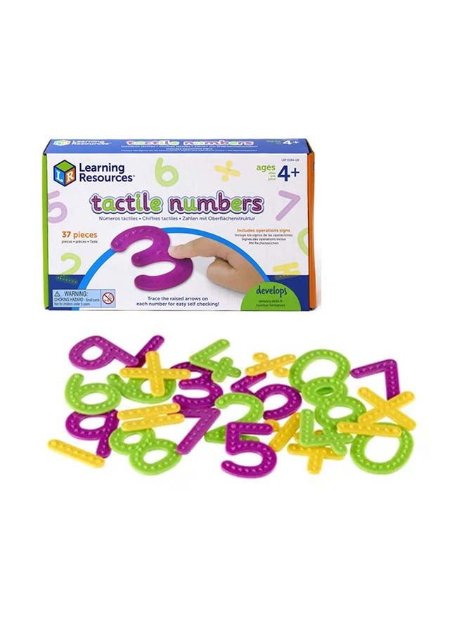Learning Resources Tactile Numbers & Operations (15-Piece Set, Textured Surface, Ages 4+) - Image 1