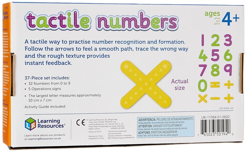 Learning Resources Tactile Numbers & Operations Set - 37 Pieces for Early Math Learning - Image 3