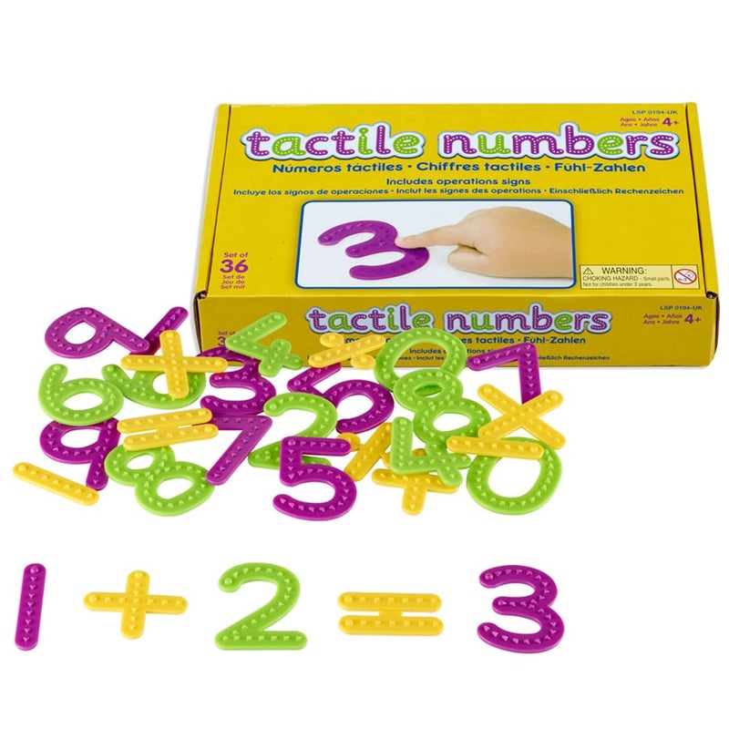Learning Resources Tactile Numbers & Operations Set - 37 Pieces for Early Math Learning - Image 2