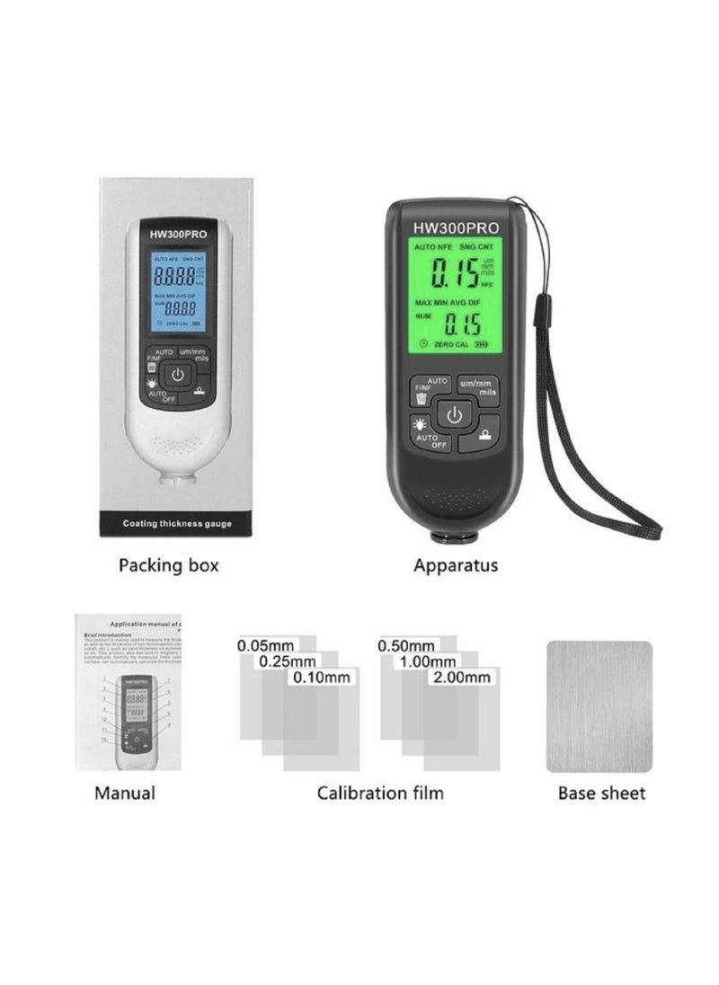 Generic Digital Car Paint Thickness Tester  Meter Automatic 0-2000UM Fe And NFe Coating Tester With Manual Automotive Paint Tools  - Image 2