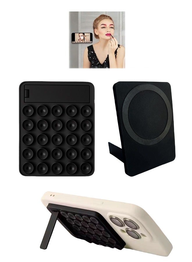 ZAFRA 2 in 1 Magnetic Suction Phone Holder Mount，Silicone Suction Mobile Phone  Universal Convertible Car/Bathroom/Mirror Mount | Strongest MagSafe | Compatible for IPhone 16 15 14 13 12 Pro Max Plus Samsung S25 - Image 1