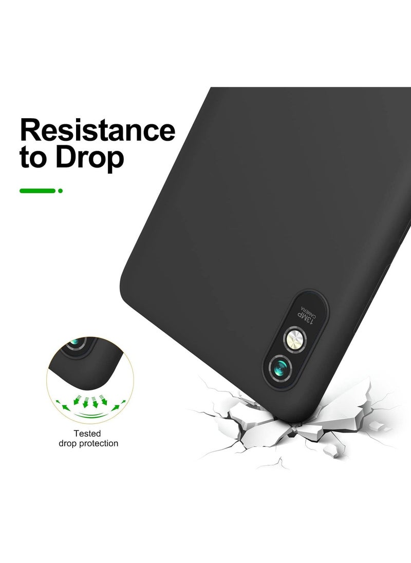 vesus Ultra Thin Silicone Case for Xiaomi Redmi 9A â€“ Black + 2-Pack Tempered Glass Screen Protector, Anti-Scratch, Full Protection for Redmi 9A - Image 5