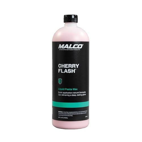 Malco Cherry Flash Automotive Liquid Paste Wax – Protect & Shine Your Vehicle/Easiest Way to Hand Wax Your Car/Lasting Gloss & Protection For Cars, Trucks, Boats and Motorcycles / 32 Oz. (124832) - Image 1