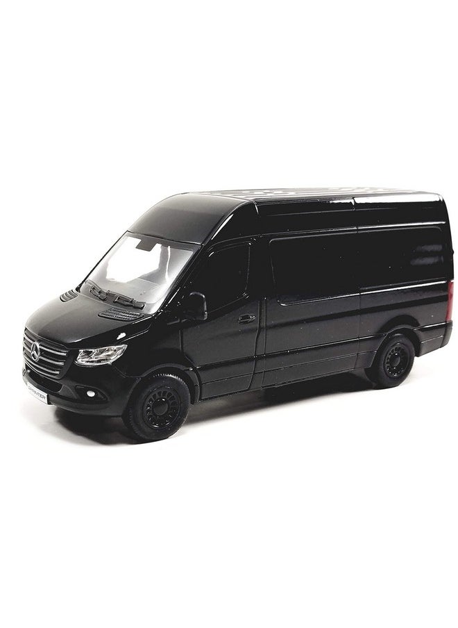 Kinsmart KiNSMART - Mercedes-Benz Sprinter Cargo Van, 1:48 O Scale Die Cast Metal Model Toy Van, Pull-Back Action, Black  - Image 1