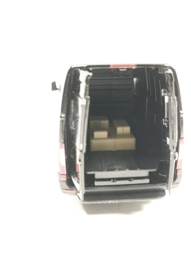 Kinsmart KiNSMART - Mercedes-Benz Sprinter Cargo Van, 1:48 O Scale Die Cast Metal Model Toy Van, Pull-Back Action, Black  - Image 5