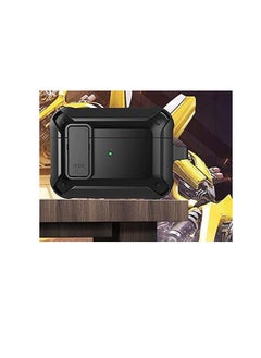 CASE FOR Apple AirPods 4 Case Cover With Keychain Rugged Armor - Black