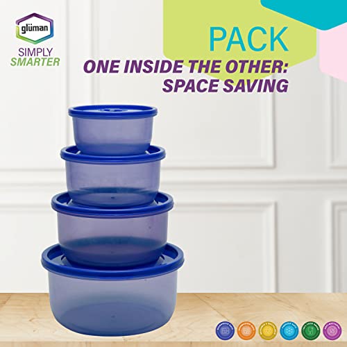 Gluman Plastic Microwave Container Set of 4 With Vent Knob For Steam Release | 100% Food Grade | Dishwasher Safe | Freezer Safe | Microwave Safe | Reusable | Recyclable (Microvent_Sea Green) - Image 4