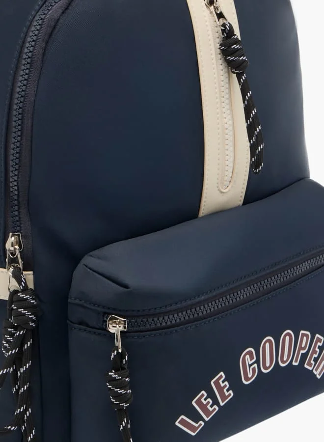 Lee Cooper Womens Logo Print Backpack With Adjustable Straps And Handle