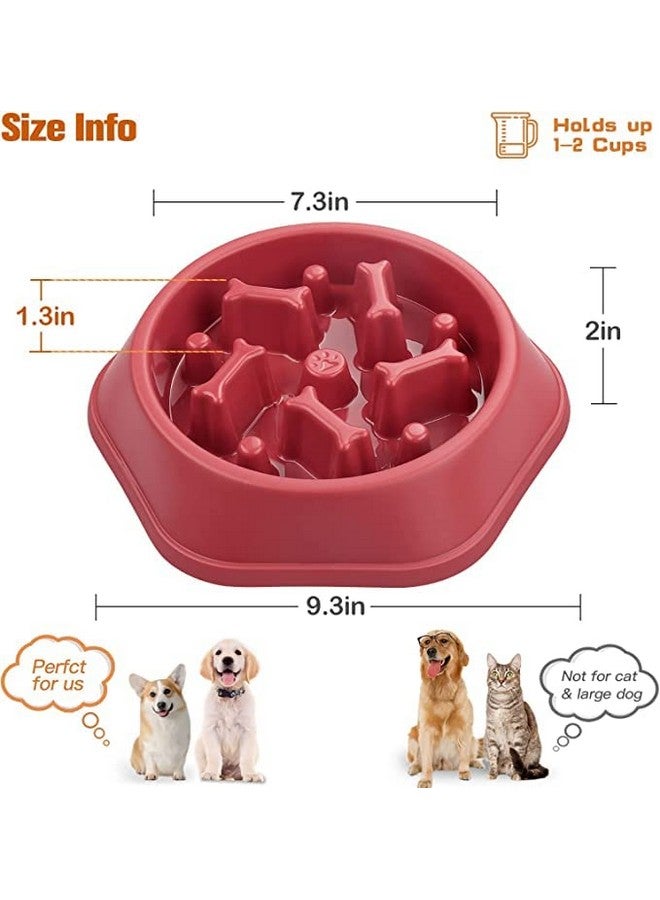 وعاء طعام بطيء مضاد للاختناق للكلاب، وعاء تفاعلي لمنع الانتفاخ، وعاء طعام غير قابل للانزلاق للكلاب | وعاء ألغاز للكلاب (اللون حسب المتوفر) - Image 2