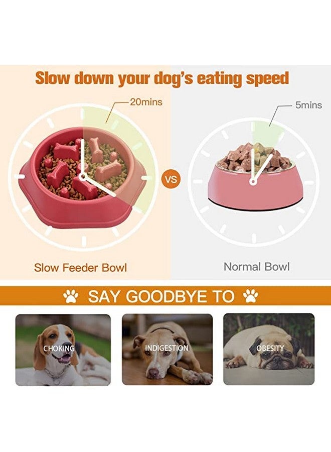 وعاء طعام بطيء مضاد للاختناق للكلاب، وعاء تفاعلي لمنع الانتفاخ، وعاء طعام غير قابل للانزلاق للكلاب | وعاء ألغاز للكلاب (اللون حسب المتوفر) - Image 3