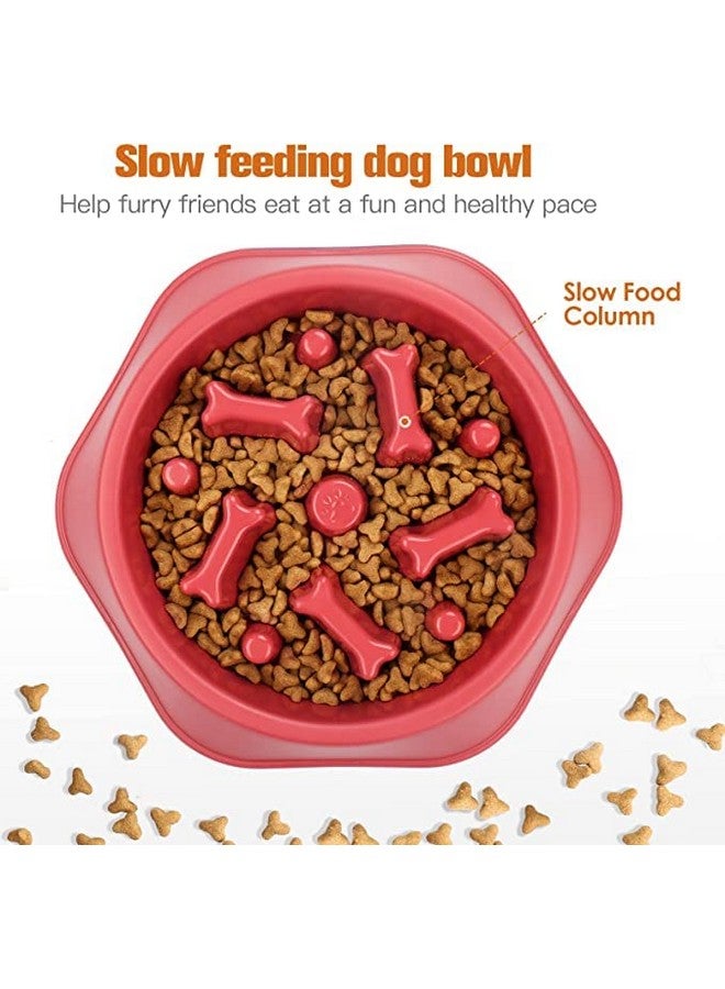 وعاء طعام بطيء مضاد للاختناق للكلاب، وعاء تفاعلي لمنع الانتفاخ، وعاء طعام غير قابل للانزلاق للكلاب | وعاء ألغاز للكلاب (اللون حسب المتوفر) - Image 4