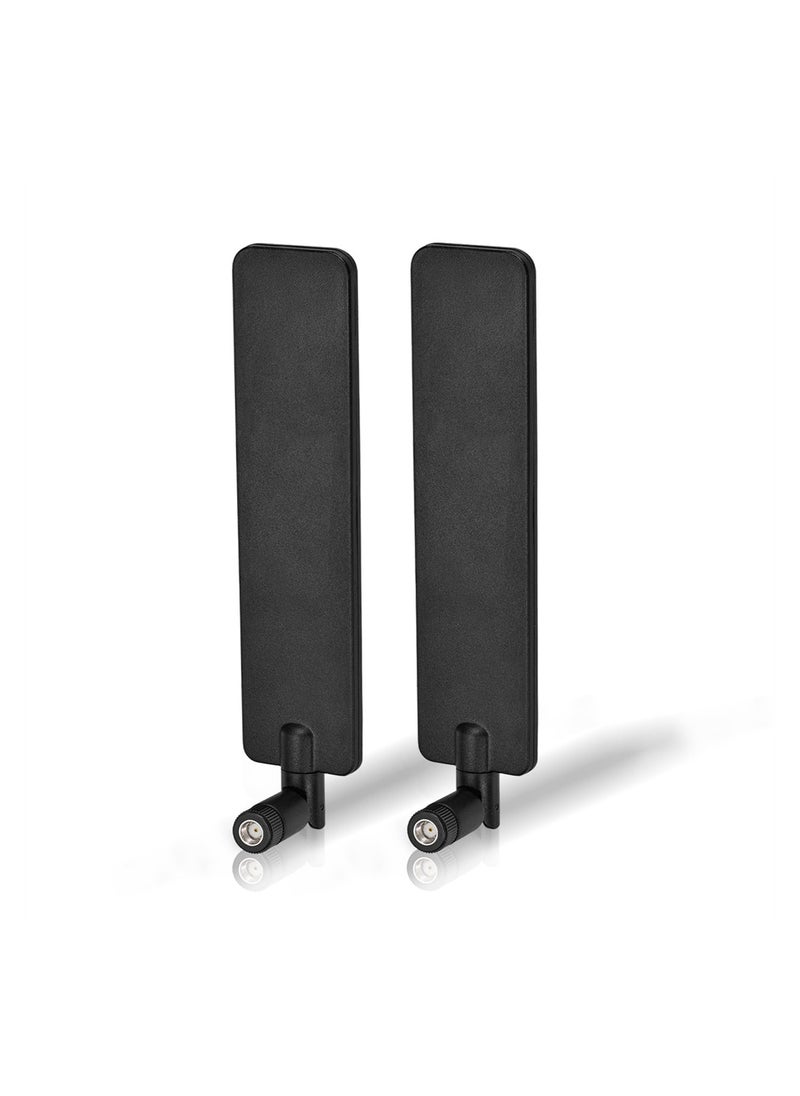 KASTWAVE - Tri-Band WiFi 6E Antenna, 2.4GHz 5GHz 6GHz WiFi Antenna 5dBi MIMO RP-SMA Male Antenna for WiFi Router High-Speed Wireless Connections in Smart Homes and Offices (2-Pack) - Image 1
