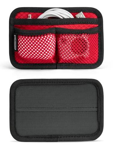 TACTICAL_GEEK TCM3 Mini EDC Organizer Board Backpack Accessories with Open Pocket Mesh Pocket Utility Admin Bag Insert Panel Hook and Loop Modular Organizer for Daily CarryRed - Image 1