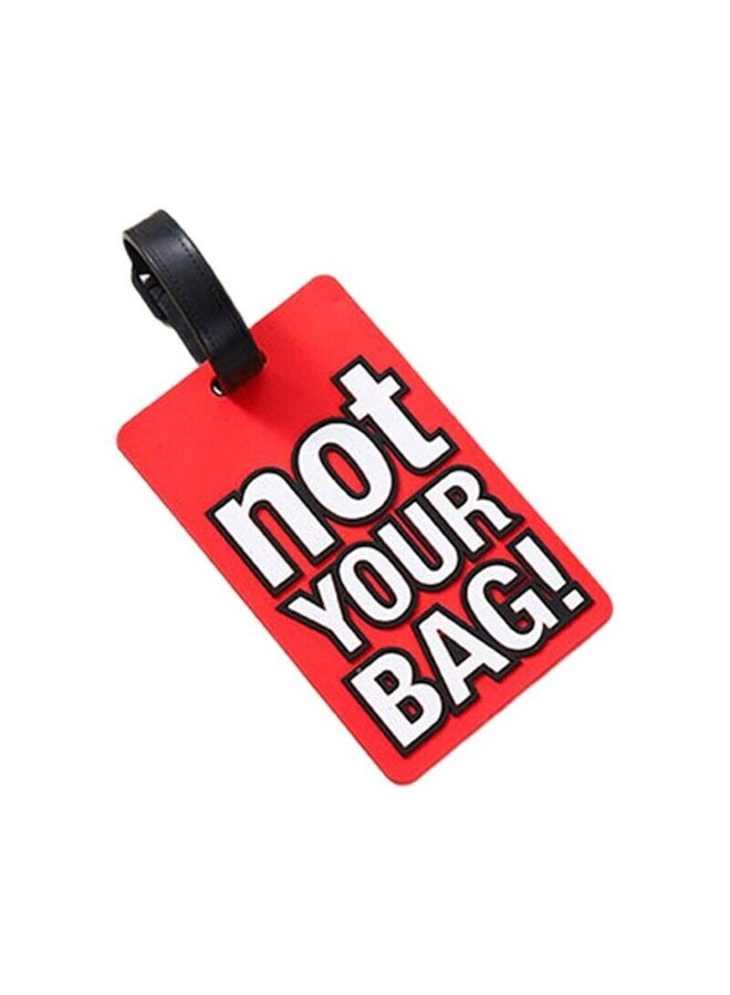 مجموعة 4 قطع من بطاقات الأمتعة – علامات تعريف ملونة للحقائب مع عبارات مرحة، حامل هوية PVC - Image 3