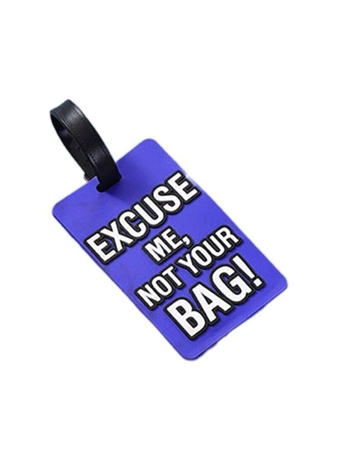 مجموعة 4 قطع من بطاقات الأمتعة – علامات تعريف ملونة للحقائب مع عبارات مرحة، حامل هوية PVC - Image 4