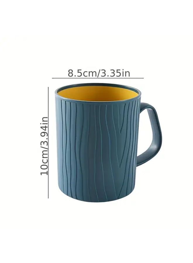 Durable PP Plastic Bathroom Cup with Holder Deep Blue Space Saving Design - Image 3