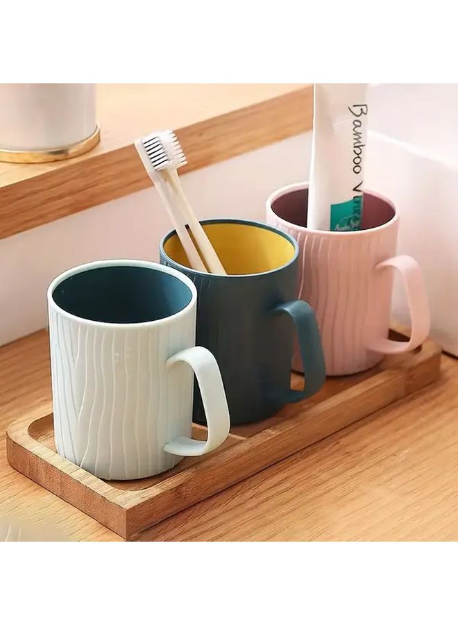 Durable PP Plastic Bathroom Cup with Holder Deep Blue Space Saving Design - Image 5