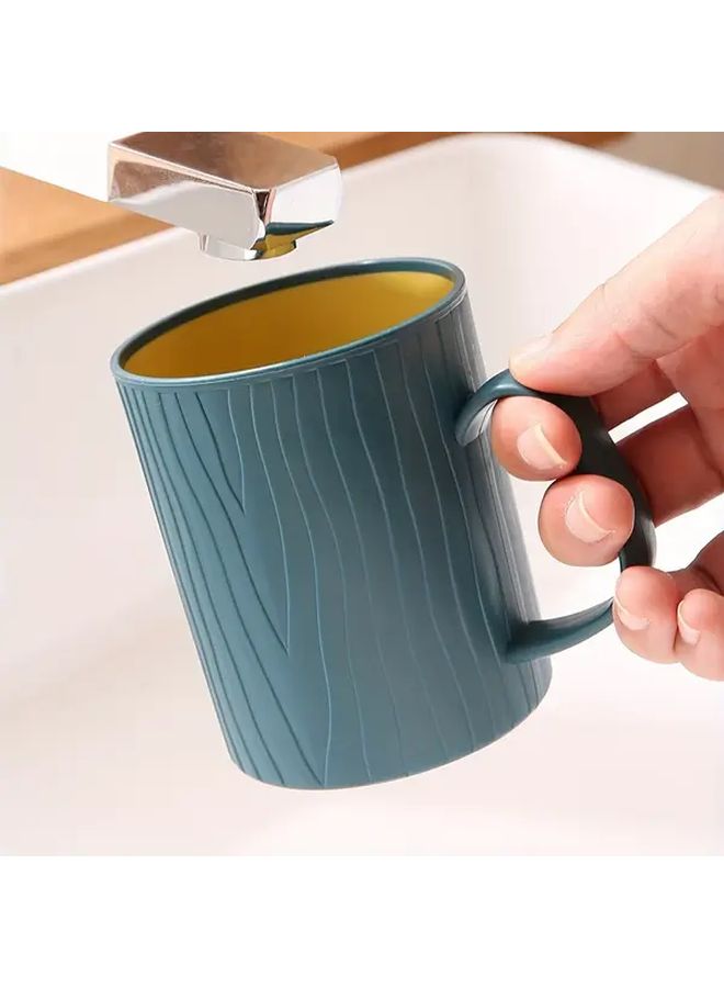 Durable PP Plastic Bathroom Cup with Holder Deep Blue Space Saving Design - Image 4