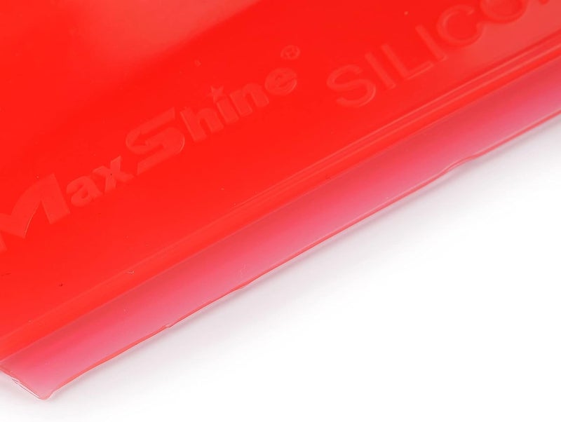 MaxShine Universal Silicone Water Blade for Car Drying – Red – Soft Flexible Silicone Squeegee for Quick Water Removal – Safe for Paint, Glass & Windows – Auto Detailing Tool - Red - Image 4