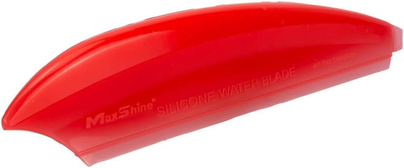 MaxShine Universal Silicone Water Blade for Car Drying – Red – Soft Flexible Silicone Squeegee for Quick Water Removal – Safe for Paint, Glass & Windows – Auto Detailing Tool - Red - Image 2