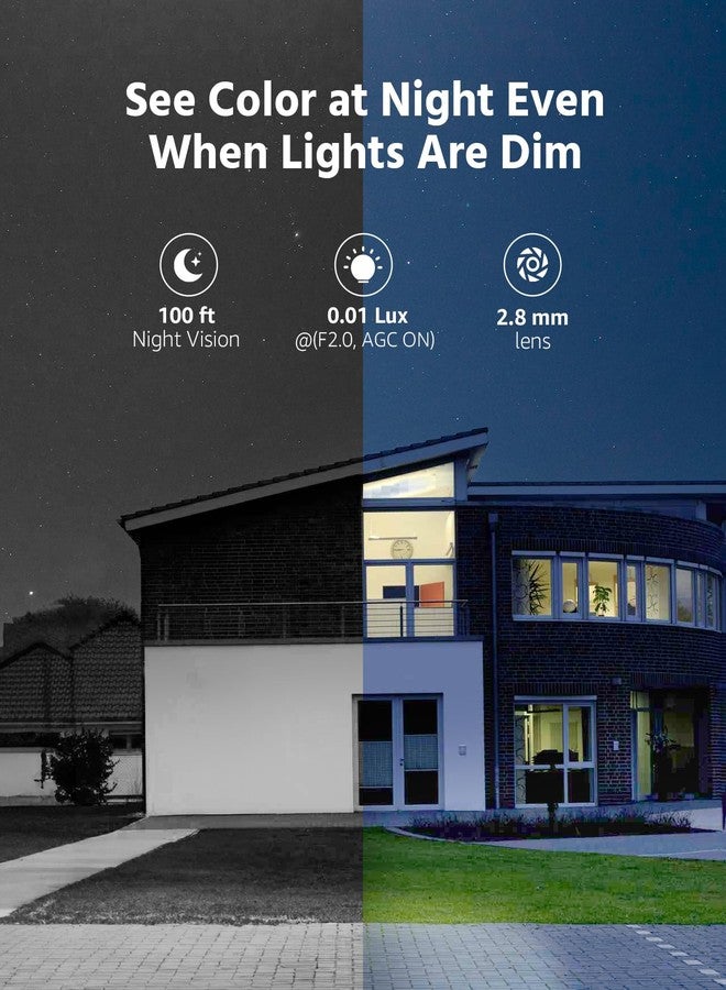 ANNKE 3K PoE IP Turret Camera with Audio/Mic, IP Security Camera Outdoor Indoor, Color Night Vision, IP67 Weatherproof, 2.8mm Lens, 24/7 Recording,AI Human Detection - Image 4