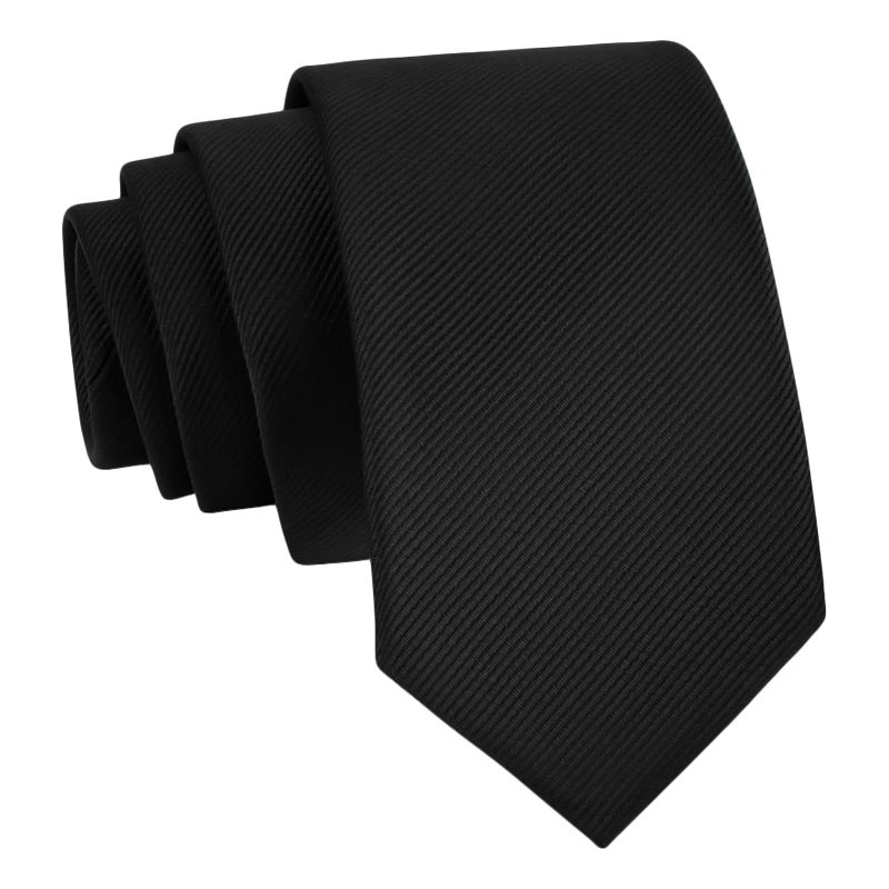 WOXVM Men's Ties Classic Solid Pure Color 3.15" (8CM) Mens Necktie With Multiple Colors, Premium Formal Black Neck Ties For Men Business Wedding Party Work Tie - Image 1