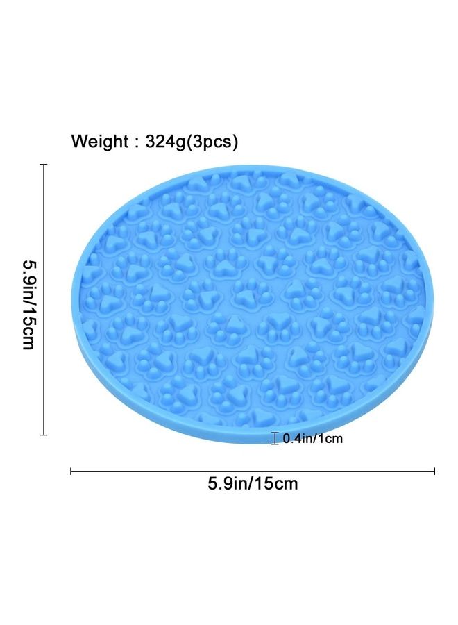 NIBEMINENT Silicone Slow Feeder Dog Treat Dispensing Mat Blue 15 x 15cm - Image 2