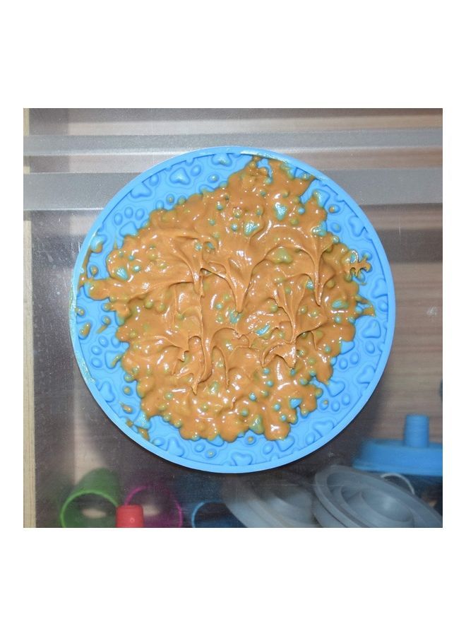 NIBEMINENT Silicone Slow Feeder Dog Treat Dispensing Mat Blue 15 x 15cm - Image 5