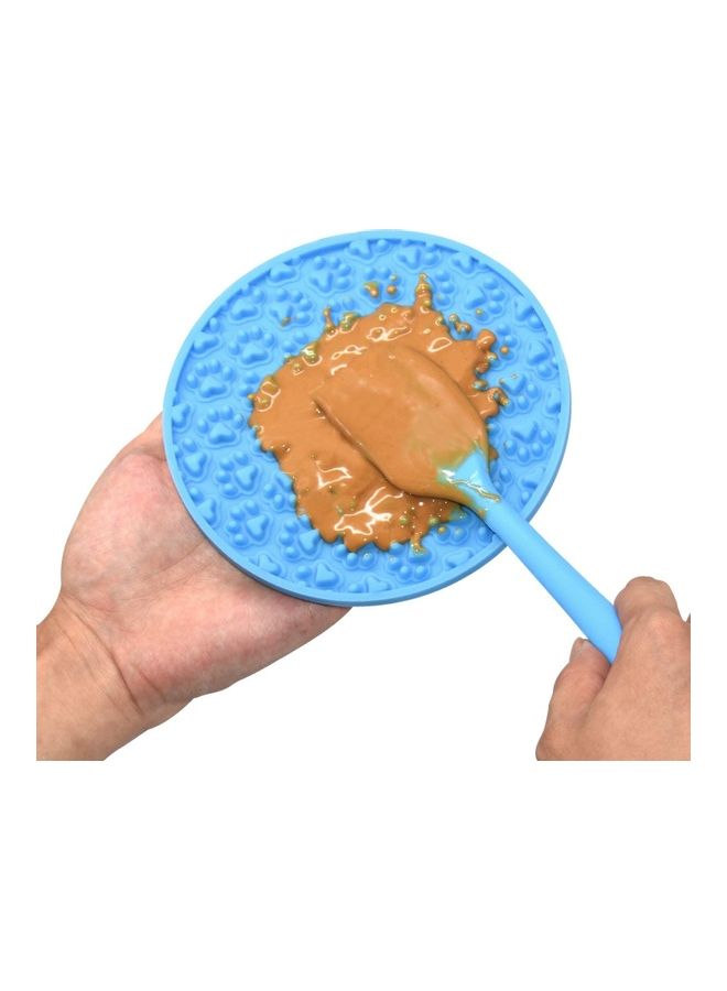 NIBEMINENT Silicone Slow Feeder Dog Treat Dispensing Mat Blue 15 x 15cm - Image 4