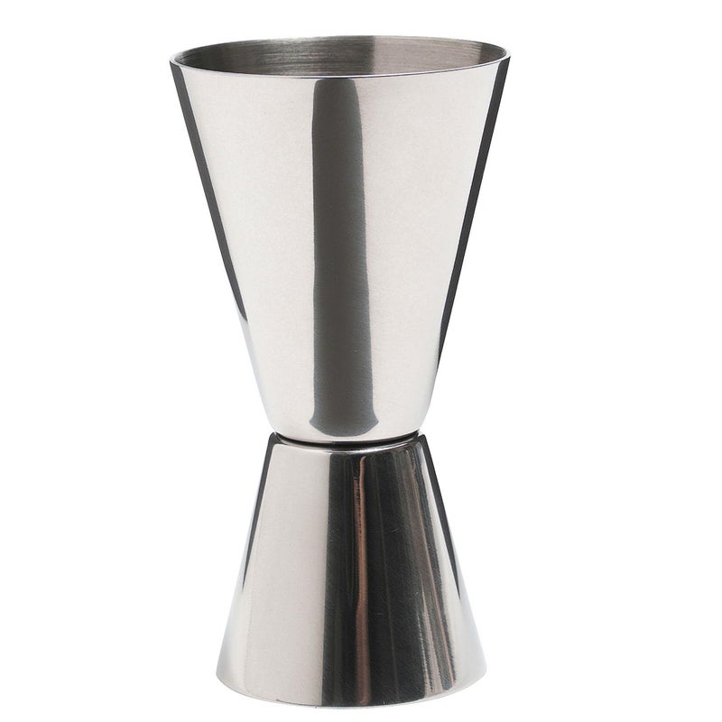 BarCraft Cocktail Jigger Dual Spirit Measure Cup Stainless Steel 25ml50ml