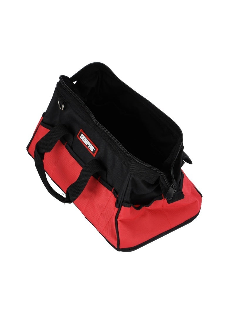 Geepas 16" Heavy-Duty Tool Bag - Professional Storage Organizer with Hard Molded Base, 21 Pockets (13 External & 8 Internal) & Padded Shoulder Strap for Mechanics, Technicians & DIYers - Image 4