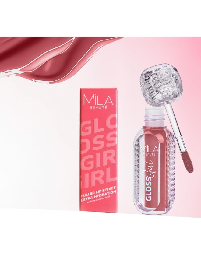 ميلا بيوتي ملمع الشفاه "Gloss Girl" من ميلا بوتيه (MILA BEAUTÉ) | غني بزبدة بذور المانجو وحمض الهيالورونيك | تركيبة خفيفة الوزن وغير لزجة | يمنح الشفاه مظهراً أكثر امتلاءً وترطيباً فائقاً | لمسة نهائية شديدة اللمعان - My Choice، 2.8 مل - Image 3