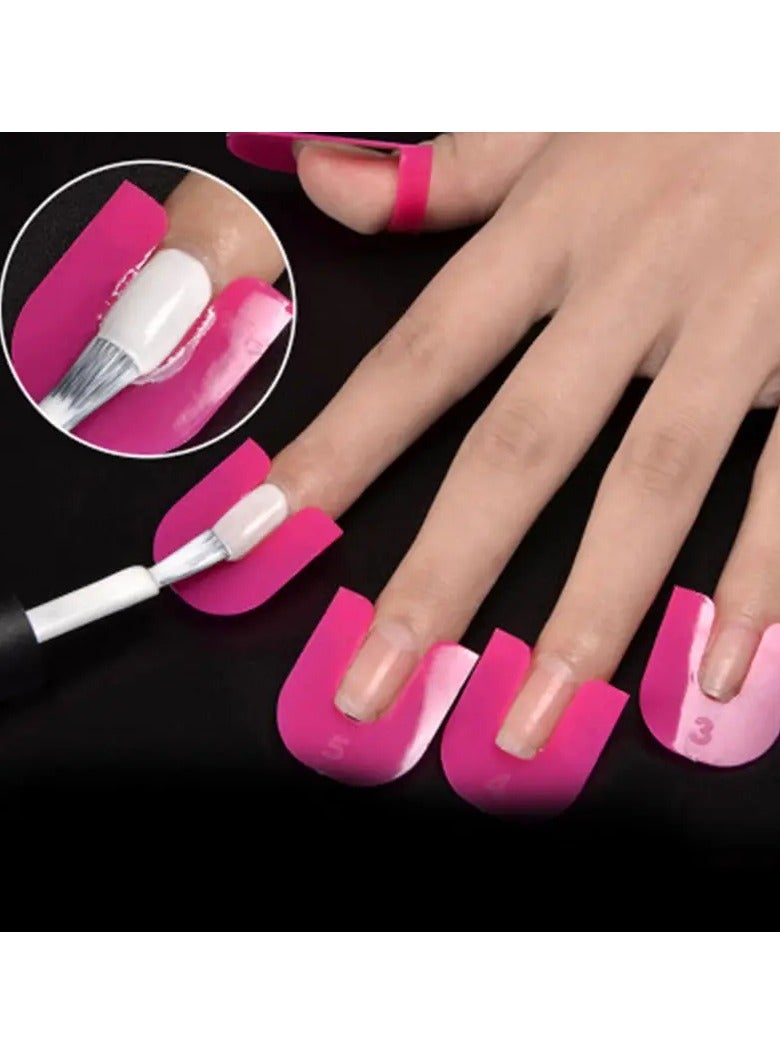 Goolsky 26 قطعة 10 حجم واقي أظافر على شكل U، أداة واقية من انسكاب طلاء الأظافر، أداة فن الأظافر - Image 4