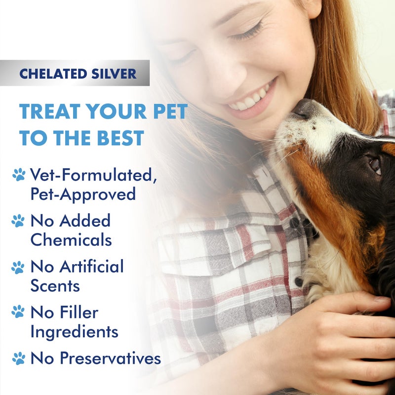 PetSilver Dog Ear Cleaner Solution â€“ Gentle Ear Wash for Dogs and Cats with Chelated Silver â€“ Otic Rinse Formula Targets Wax Buildup, Smelly Odor, and Itchy or Irritated Areas - Made in USA - 8 fl oz - Image 3