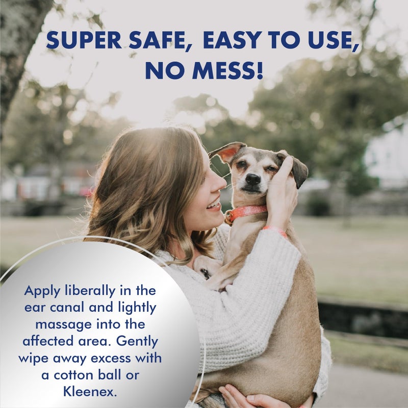 PetSilver Dog Ear Cleaner Solution â€“ Gentle Ear Wash for Dogs and Cats with Chelated Silver â€“ Otic Rinse Formula Targets Wax Buildup, Smelly Odor, and Itchy or Irritated Areas - Made in USA - 8 fl oz - Image 4