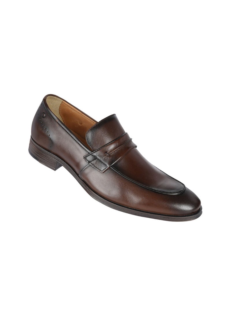DEMOCRATA - 032-111 Democrata Mens Leather Shoe Smart Comfort Madison HI-Soft 32 TabacO Slip On 255102-006 - Image 1