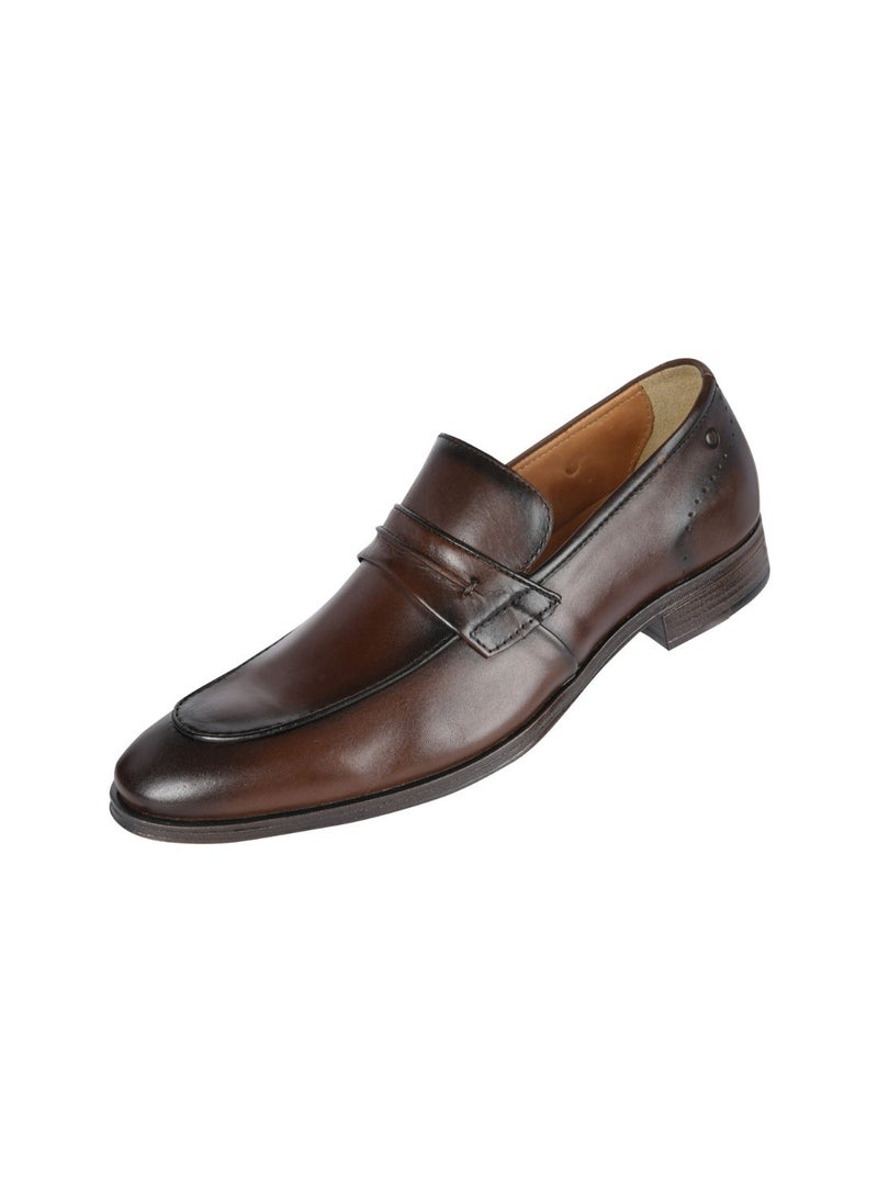 DEMOCRATA - 032-111 Democrata Mens Leather Shoe Smart Comfort Madison HI-Soft 32 TabacO Slip On 255102-006 - Image 1