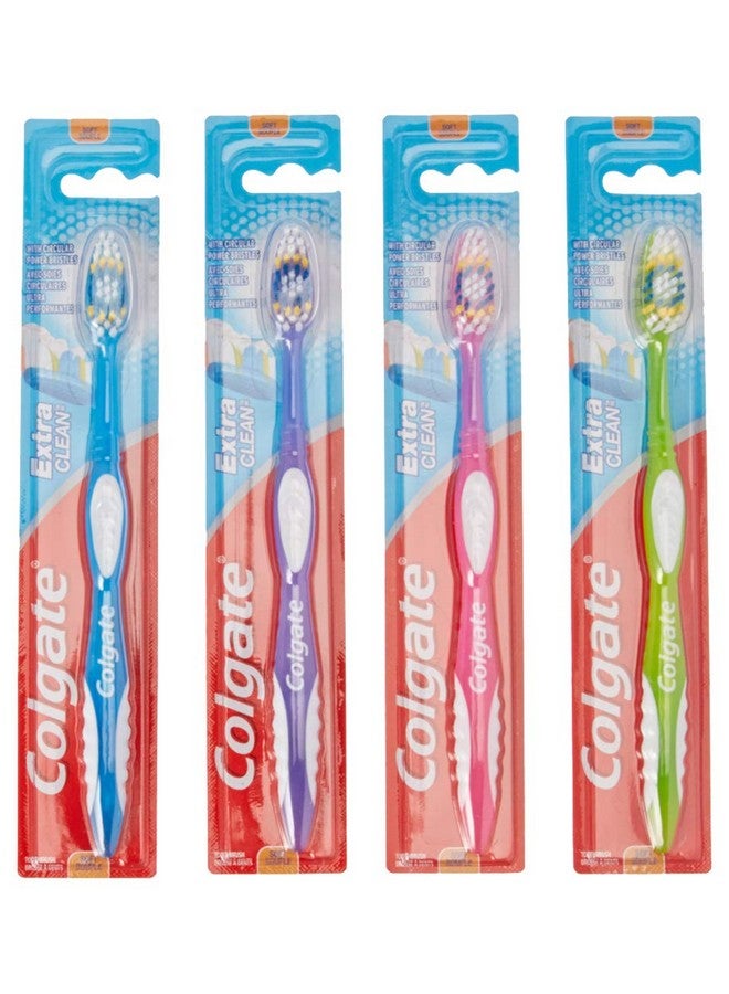 كولجيت فرشاة أسنان كولجيت إكسترا كلين كاملة الرأس، ناعمة، ألوان متنوعة (عبوة من 12 قطعة) - Image 1