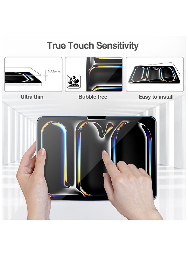 2 Pack Screen Protector for iPad Pro 11-Inch (M4) 2024 A2836 A2837 A3006, Tempered Glass Film Guard for iPad Pro 11 - Image 4